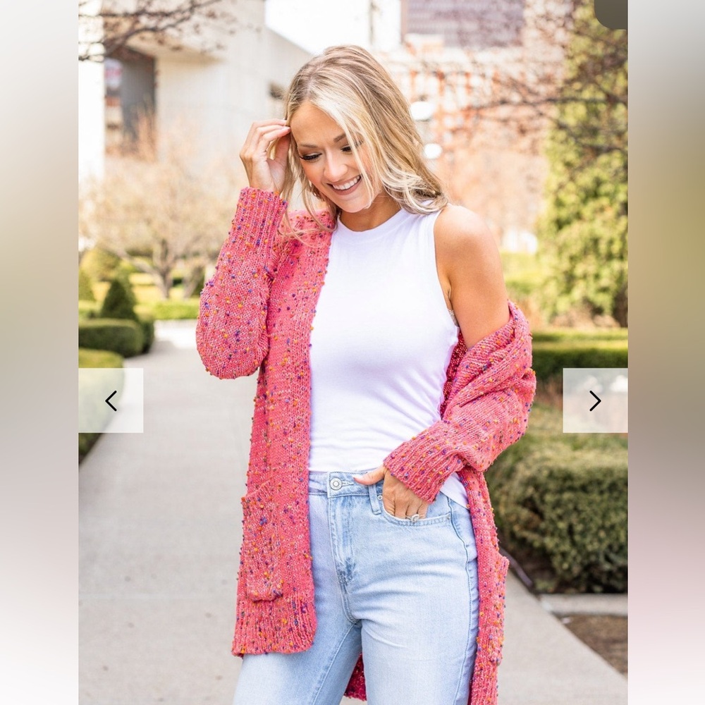 Pulse Confetti Pink Cardigan